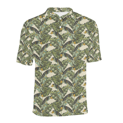 Banana Leaf Pattern Print Design 04 Men Polo Shirt