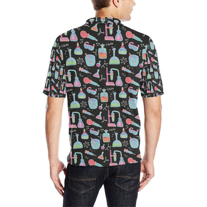 Chemical Pattern Print Design 06 Men Polo Shirt