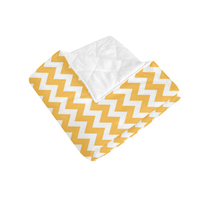 Chevron Orange Pattern Print Design 01 Premium Quilt