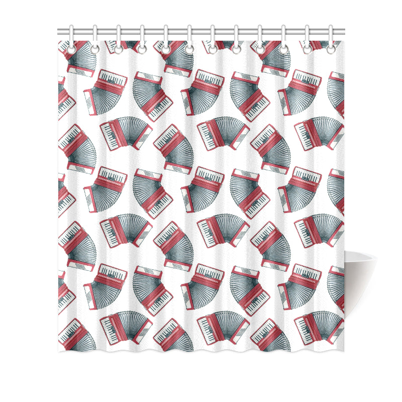 Accordion Pattern Print Design 03 Shower Curtain