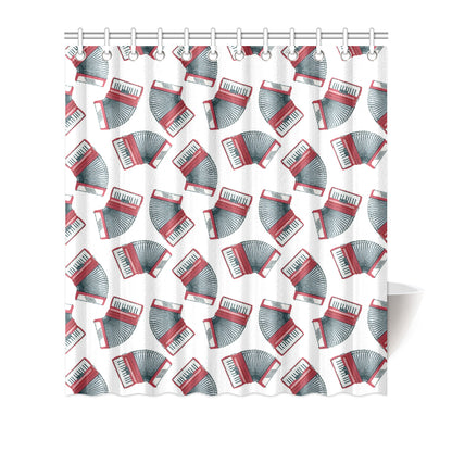 Accordion Pattern Print Design 03 Shower Curtain