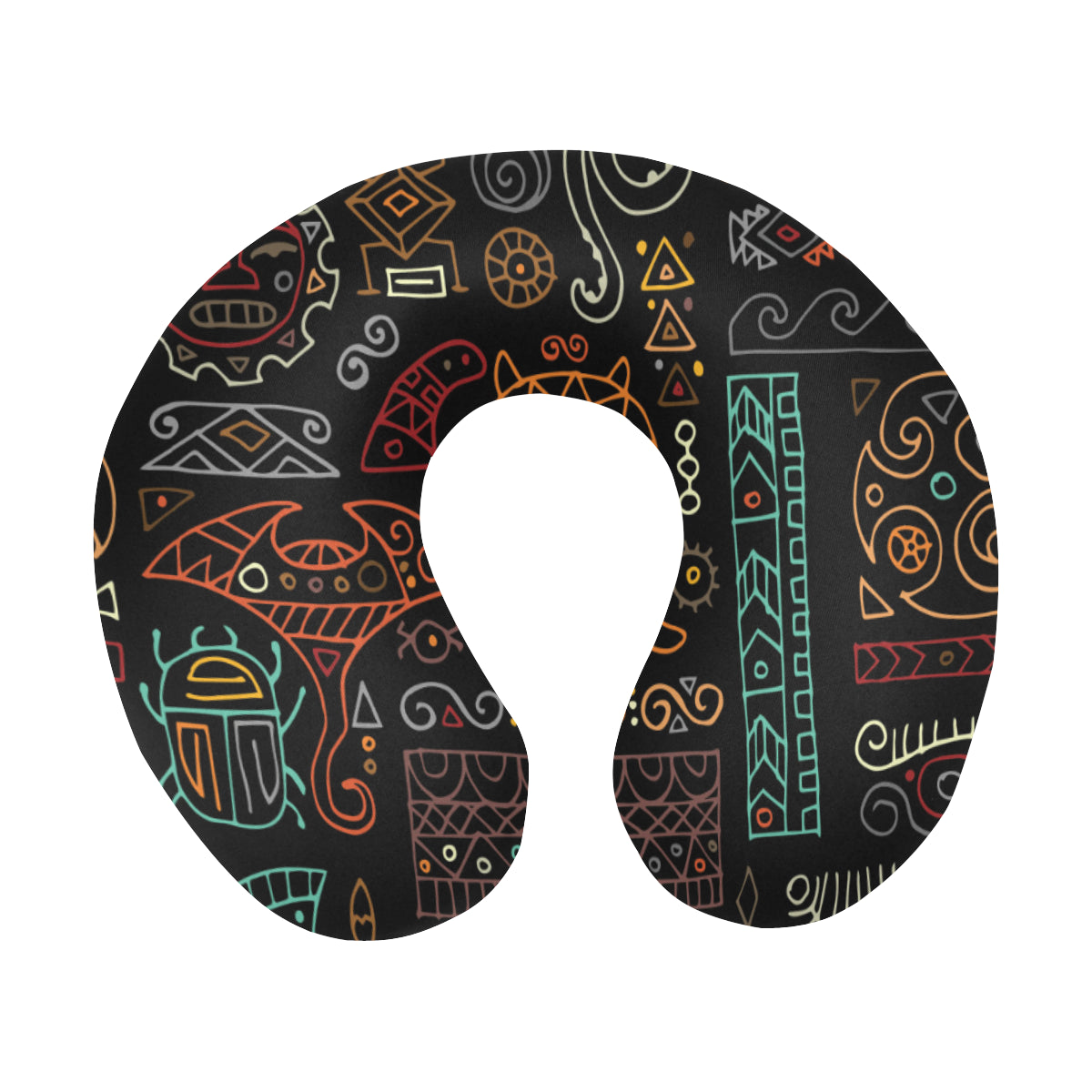 Polynesian Pattern Print Design A04 U-Shaped Travel Neck Pillow