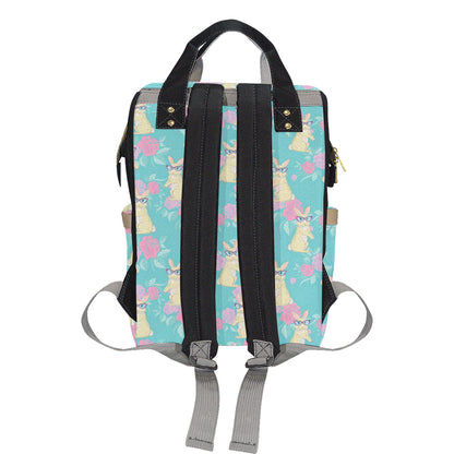 Rabbit Pattern Print Design RB05 Diaper Bag Backpack
