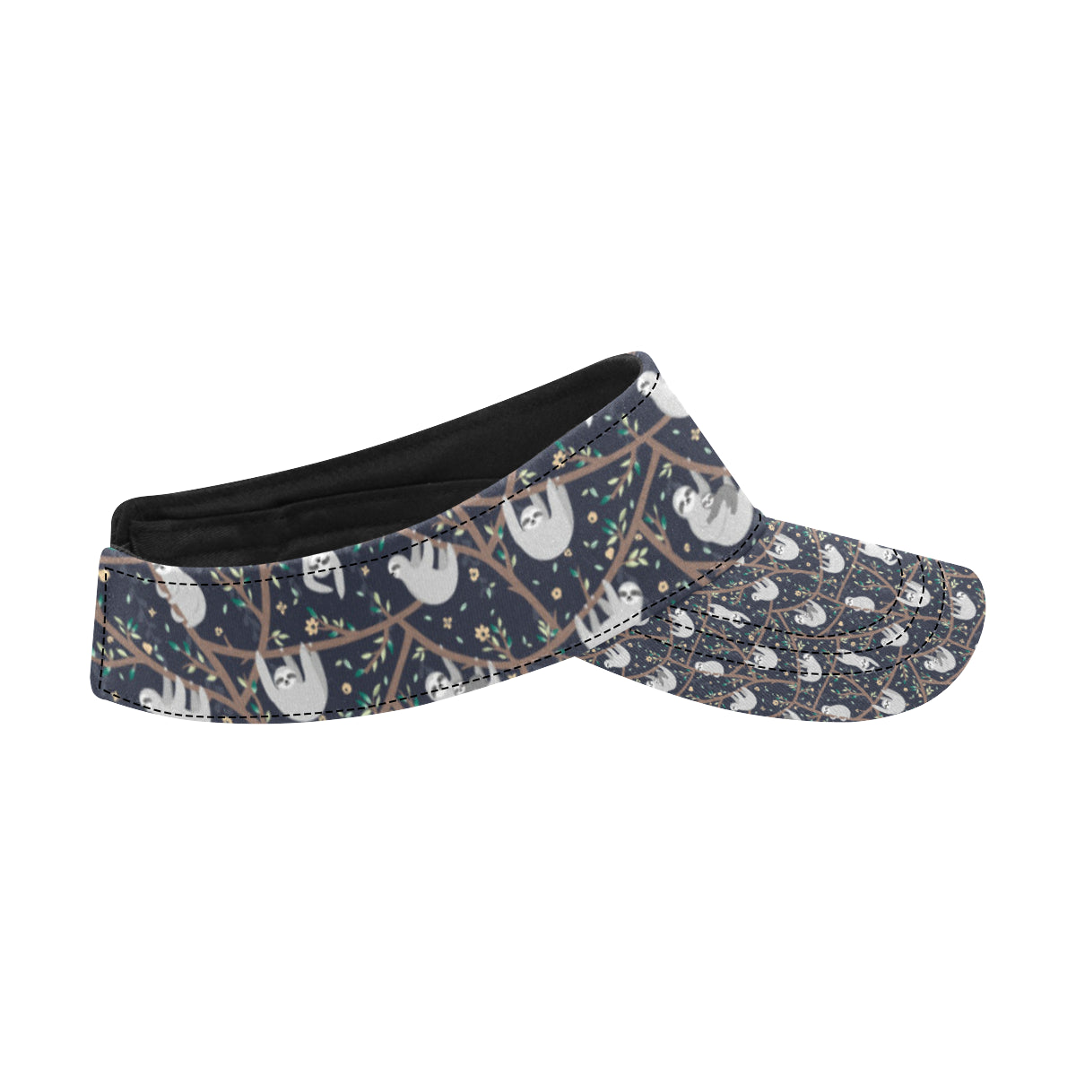 Sloth Happy Design Themed Print Unisex Sun Visor