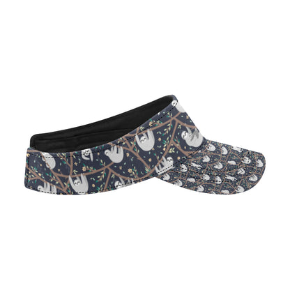 Sloth Happy Design Themed Print Unisex Sun Visor