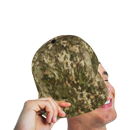 Camo Realistic Tree Texture Print Snapback Cap