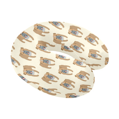 Bulldogs Pattern Print Design 01 U-Shaped Travel Neck Pillow