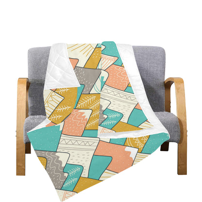 Mountain Pattern Print Design 02 Premium Quilt