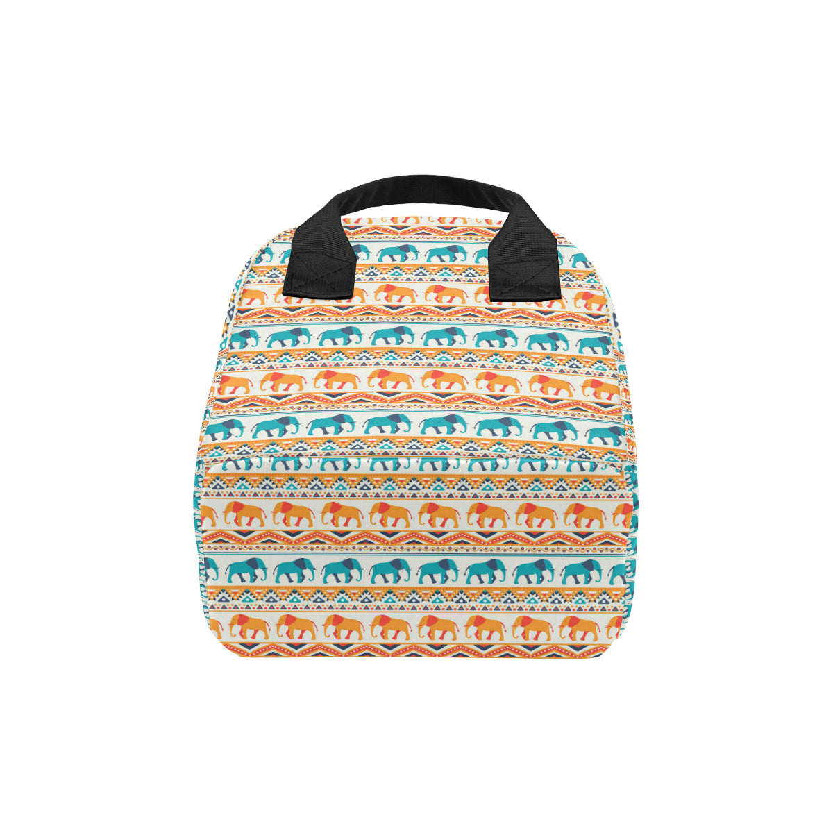 Elephant Aztec Ethnic Print Pattern Insulated Lunch Bag