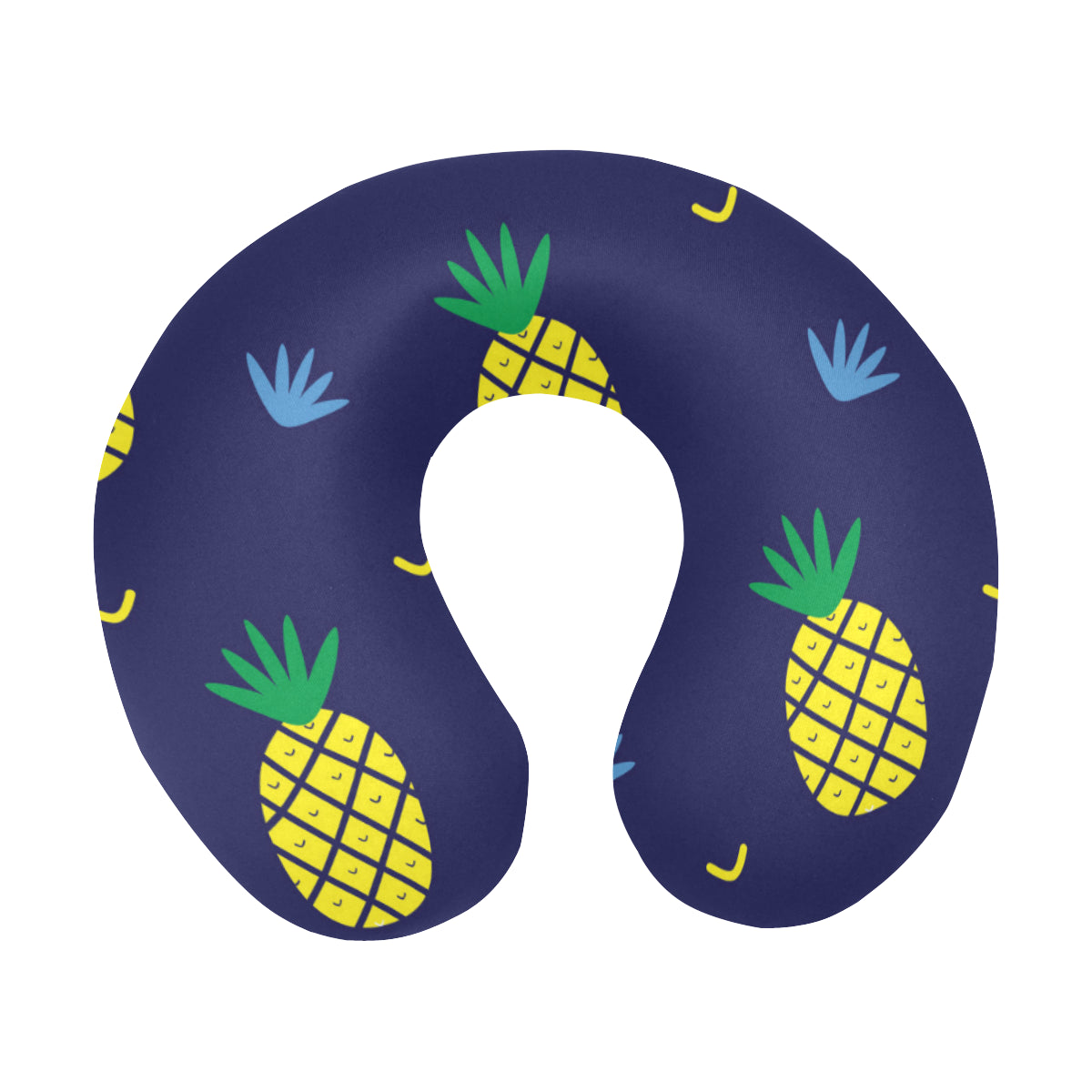 Pineapple Pattern Print Design A01 U-Shaped Travel Neck Pillow