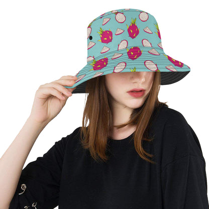 Dragonfruit Pattern Print Design DF01 Unisex Bucket Hat