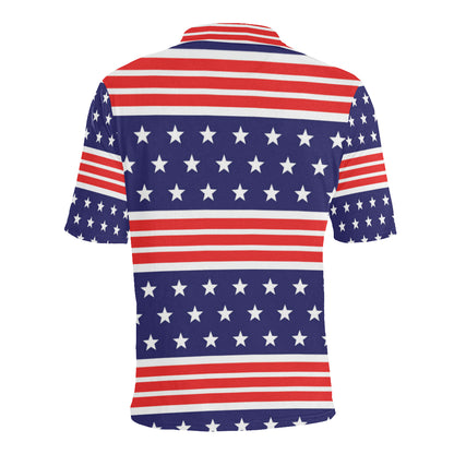 Patriotic Pattern Print Design A04 Men Polo Shirt