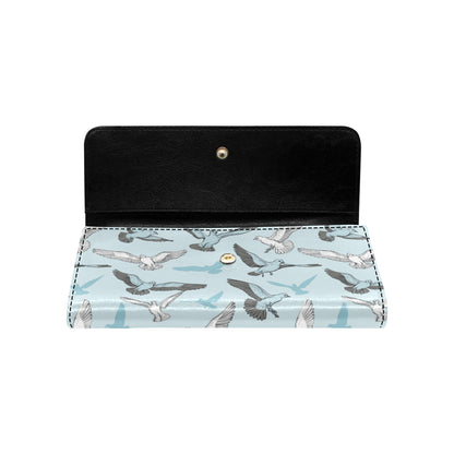 Pigeon Pattern Print Design 03 Women's Trifold Wallet