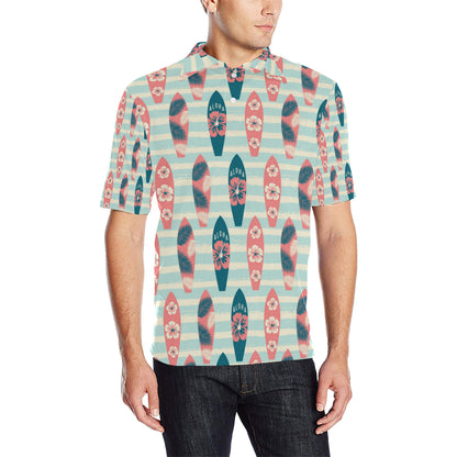 Aloha Hawaii Surfboard Pattern Print Design 02 Men Polo Shirt