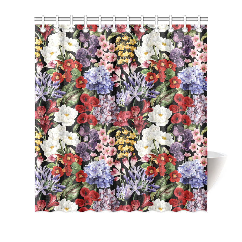 Summer Floral Pattern Print Design SF04 Shower Curtain