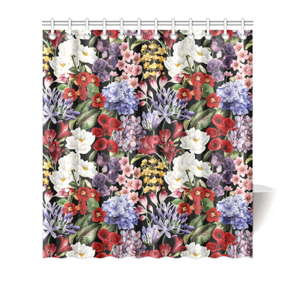 Summer Floral Pattern Print Design SF04 Shower Curtain