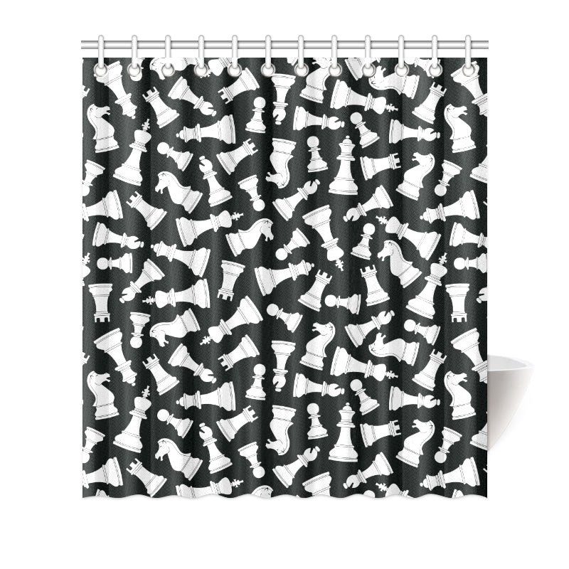 Chess Pattern Print Design 01 Shower Curtain