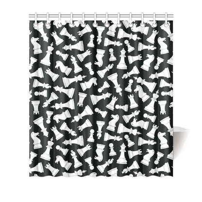 Chess Pattern Print Design 01 Shower Curtain