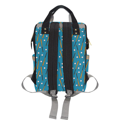 Baseball Pattern Print Design 01 Diaper Bag Backpack