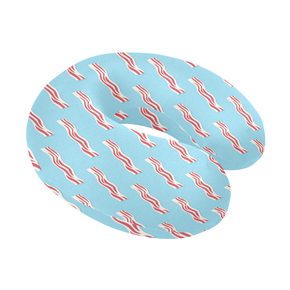 Bacon Pattern Print Design 03 U-Shaped Travel Neck Pillow