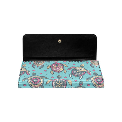 Sea Turtle Art Pattern Women's Trifold Wallet