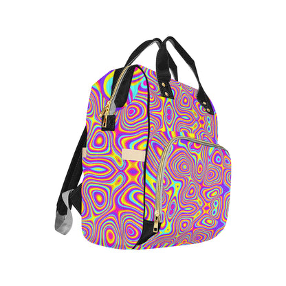 Liquid Pattern Print Design 06 Diaper Bag Backpack