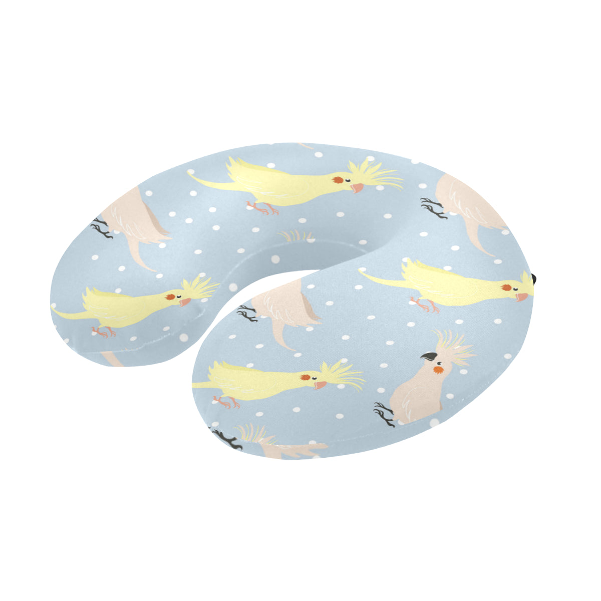 Cockatiel Pattern Print Design 03 U-Shaped Travel Neck Pillow