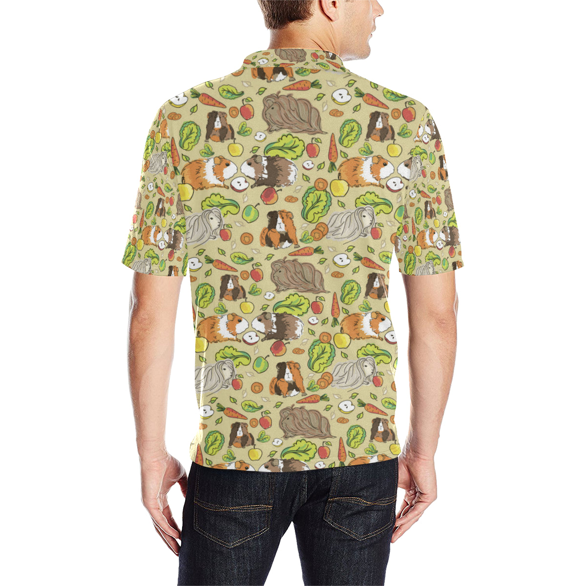 Guinea Pig Pattern Print Design 02 Men Polo Shirt