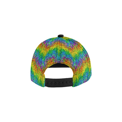 Rainbow Fur Design Print Snapback Cap