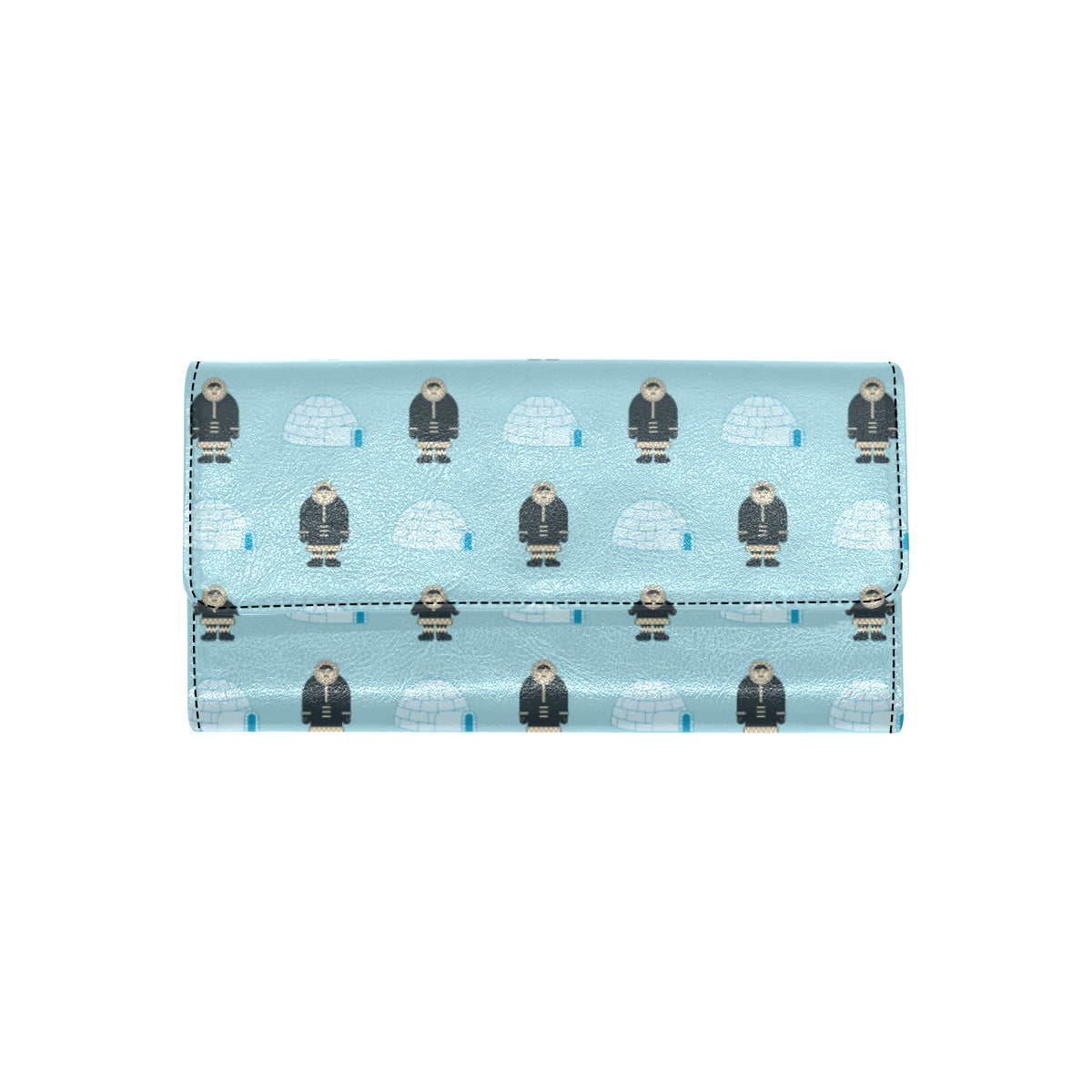 Eskimo Pattern Print Design 03 Women's Trifold Wallet