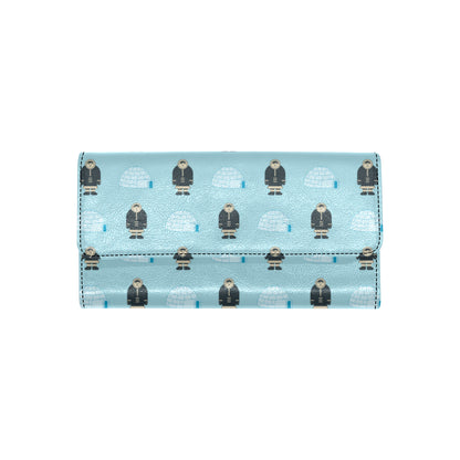 Eskimo Pattern Print Design 03 Women's Trifold Wallet