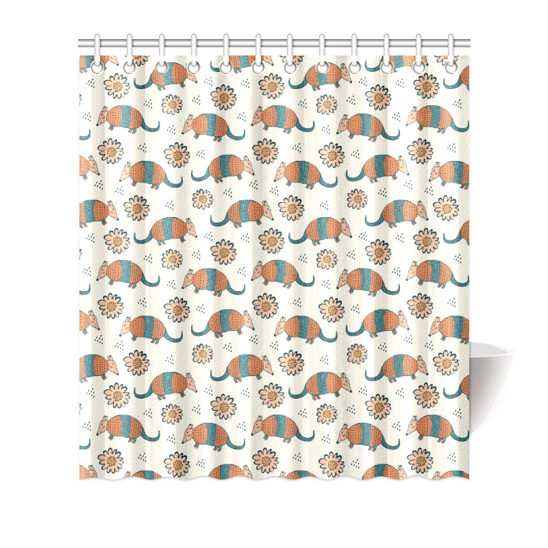 Armadillo Pattern Print Design 02 Shower Curtain