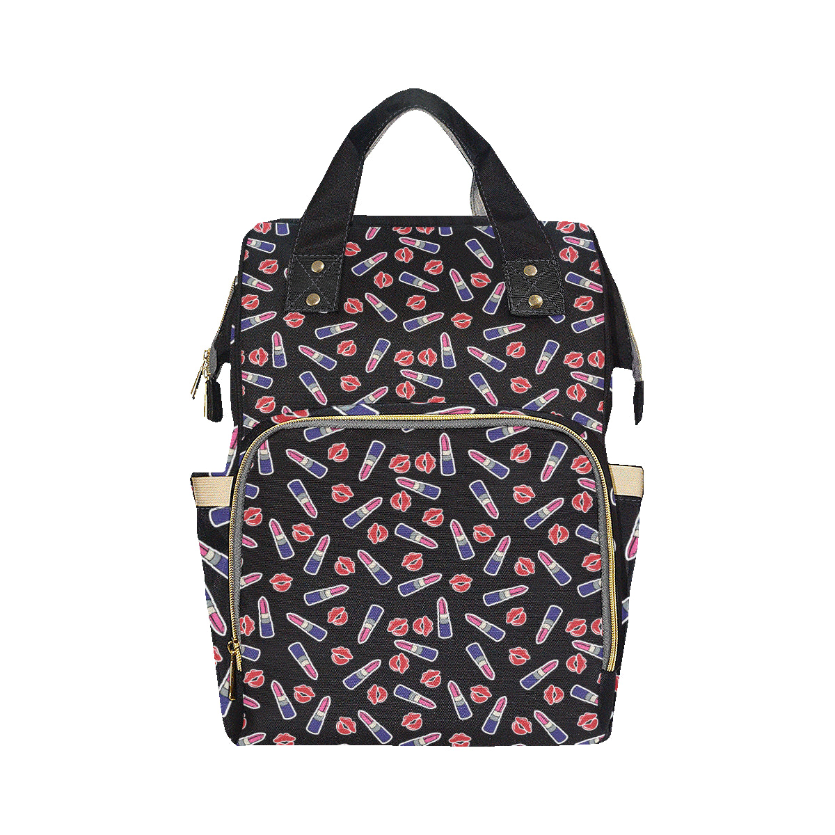 Lipstick Pattern Print Design LT01 Diaper Bag Backpack