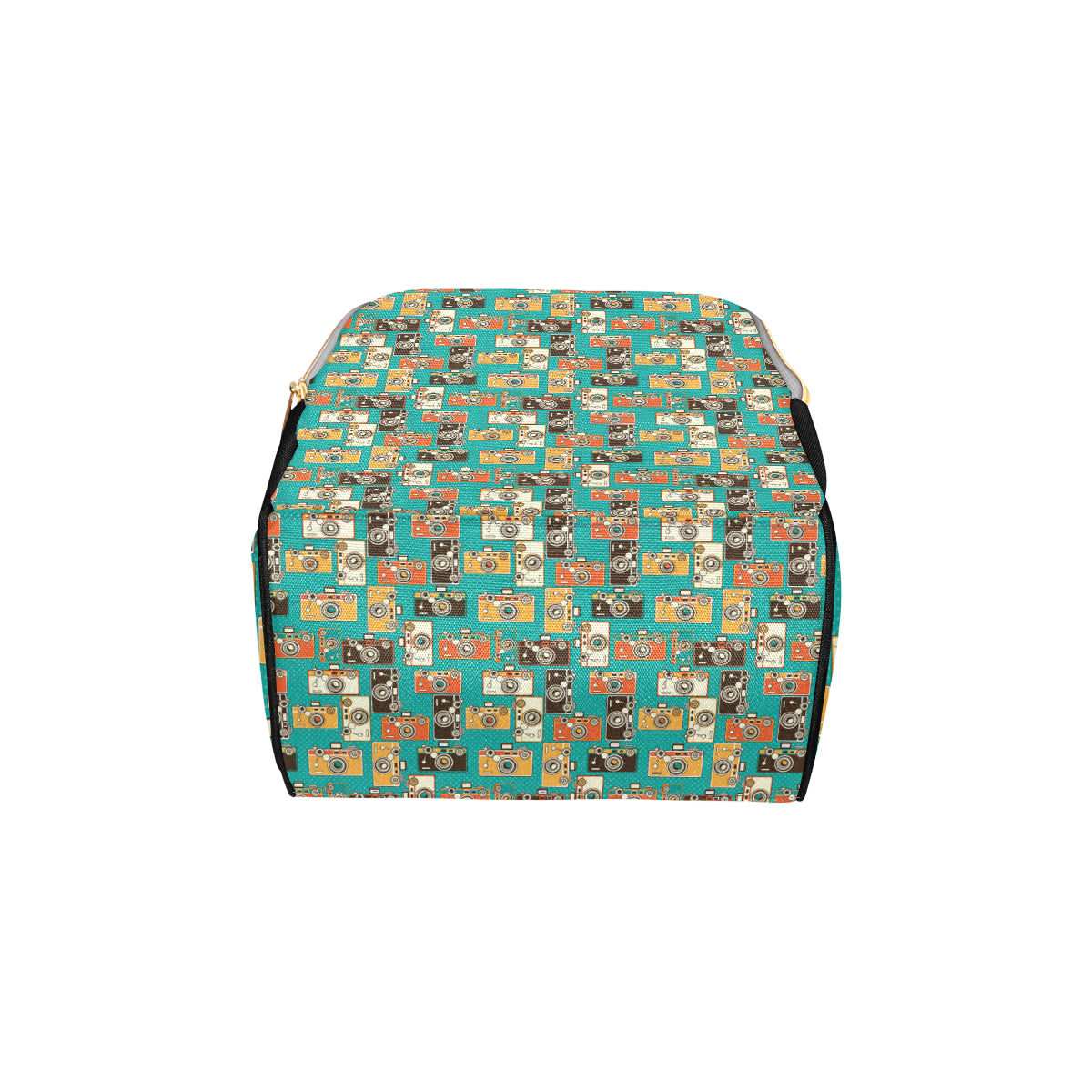 Camera Pattern Print Design 02 Diaper Bag Backpack