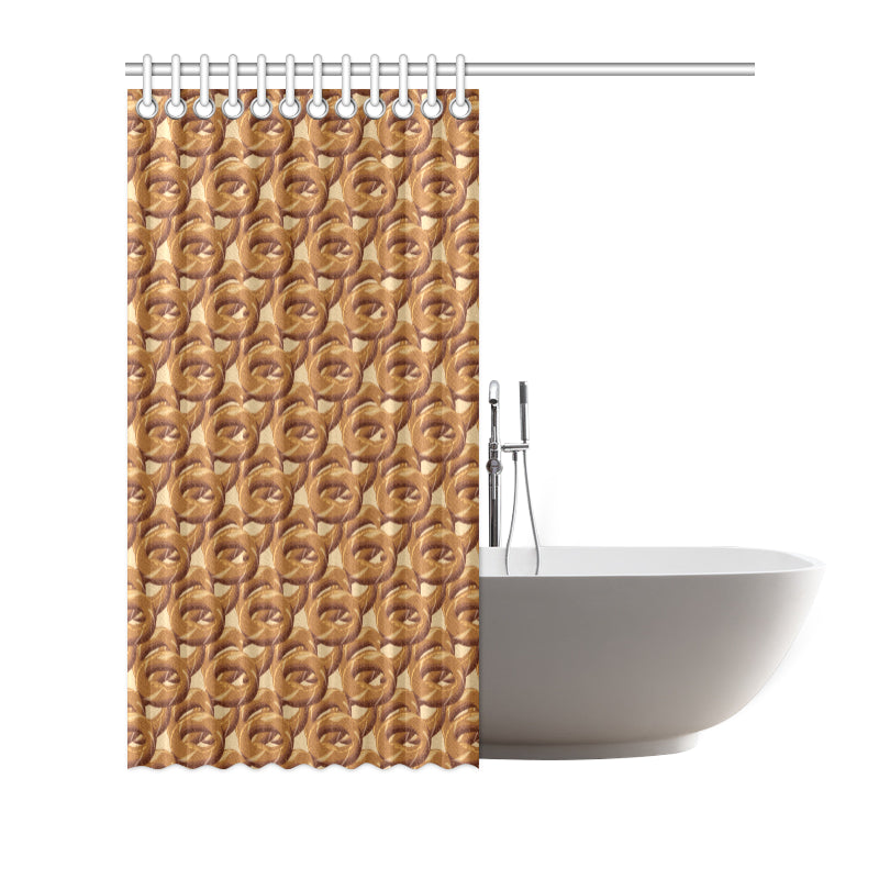 Bagel Pattern Print Design 02 Shower Curtain