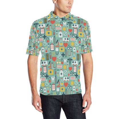 Medical Pattern Print Design 02 Men Polo Shirt