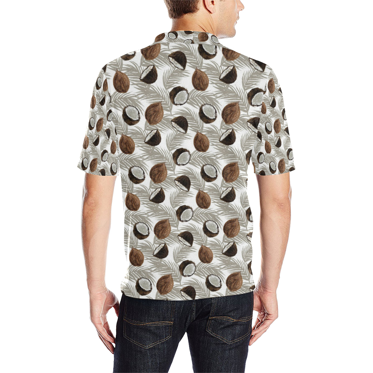 Coconut Pattern Print Design CN03 Men Polo Shirt