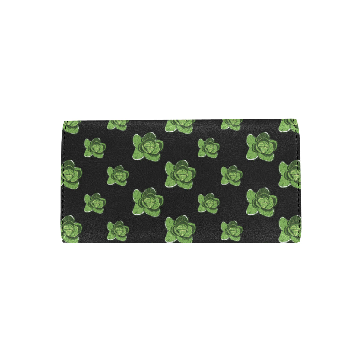 Cabbage Pattern Print Design 03 Women's Trifold Wallet