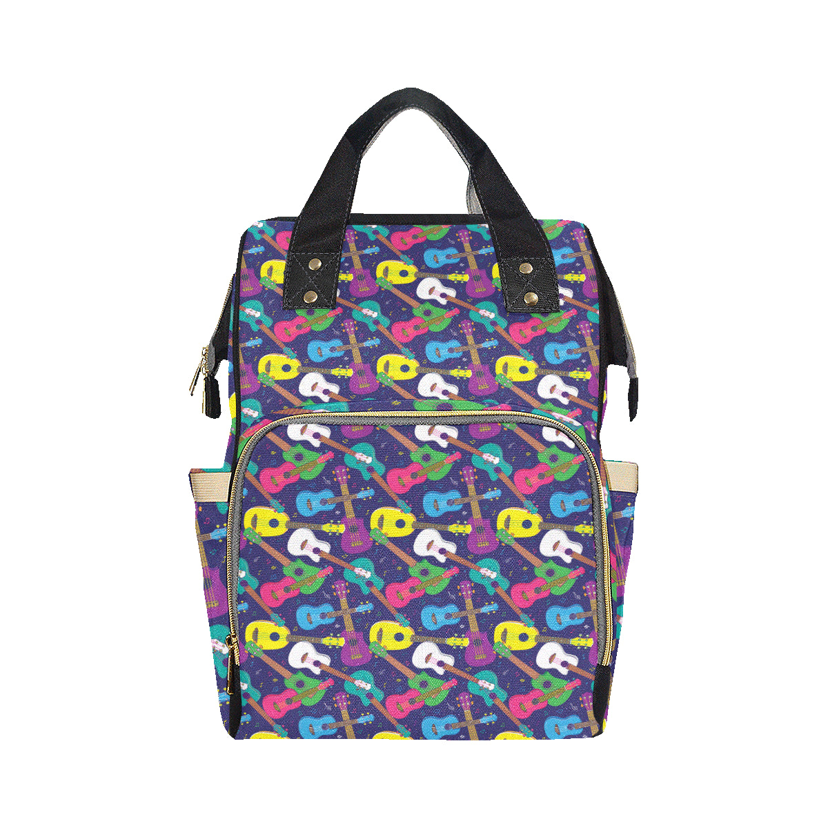 Ukulele Pattern Print Design 02 Diaper Bag Backpack