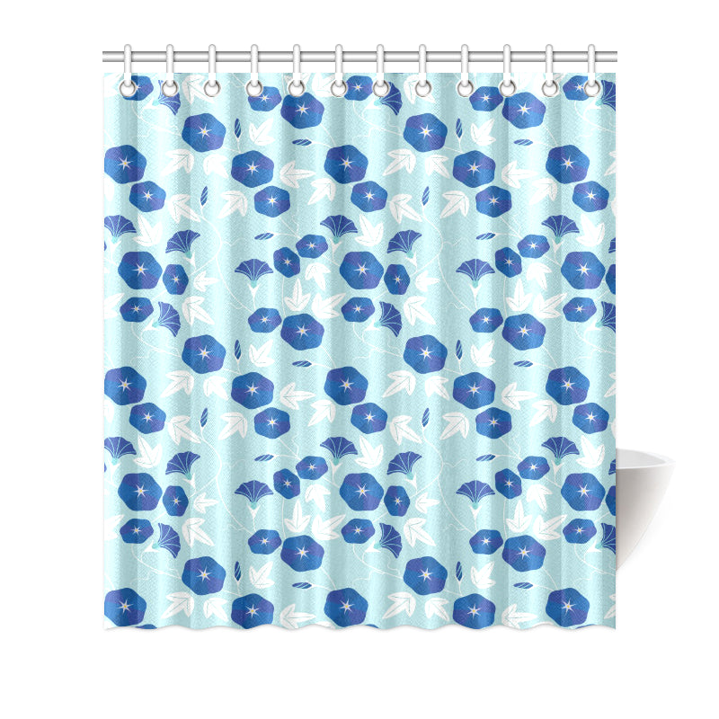 Morning Glory Pattern Print Design MG07 Shower Curtain