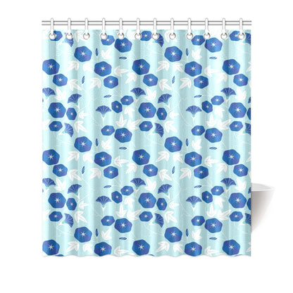 Morning Glory Pattern Print Design MG07 Shower Curtain