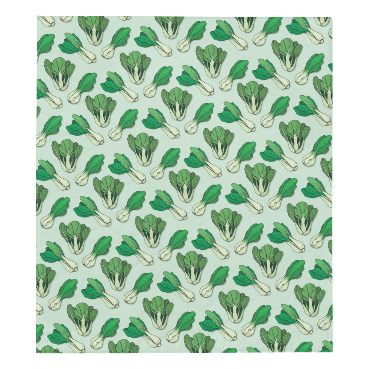 Bok Choy Pattern Print Design 01 Premium Quilt