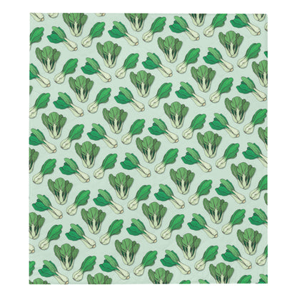 Bok Choy Pattern Print Design 01 Premium Quilt