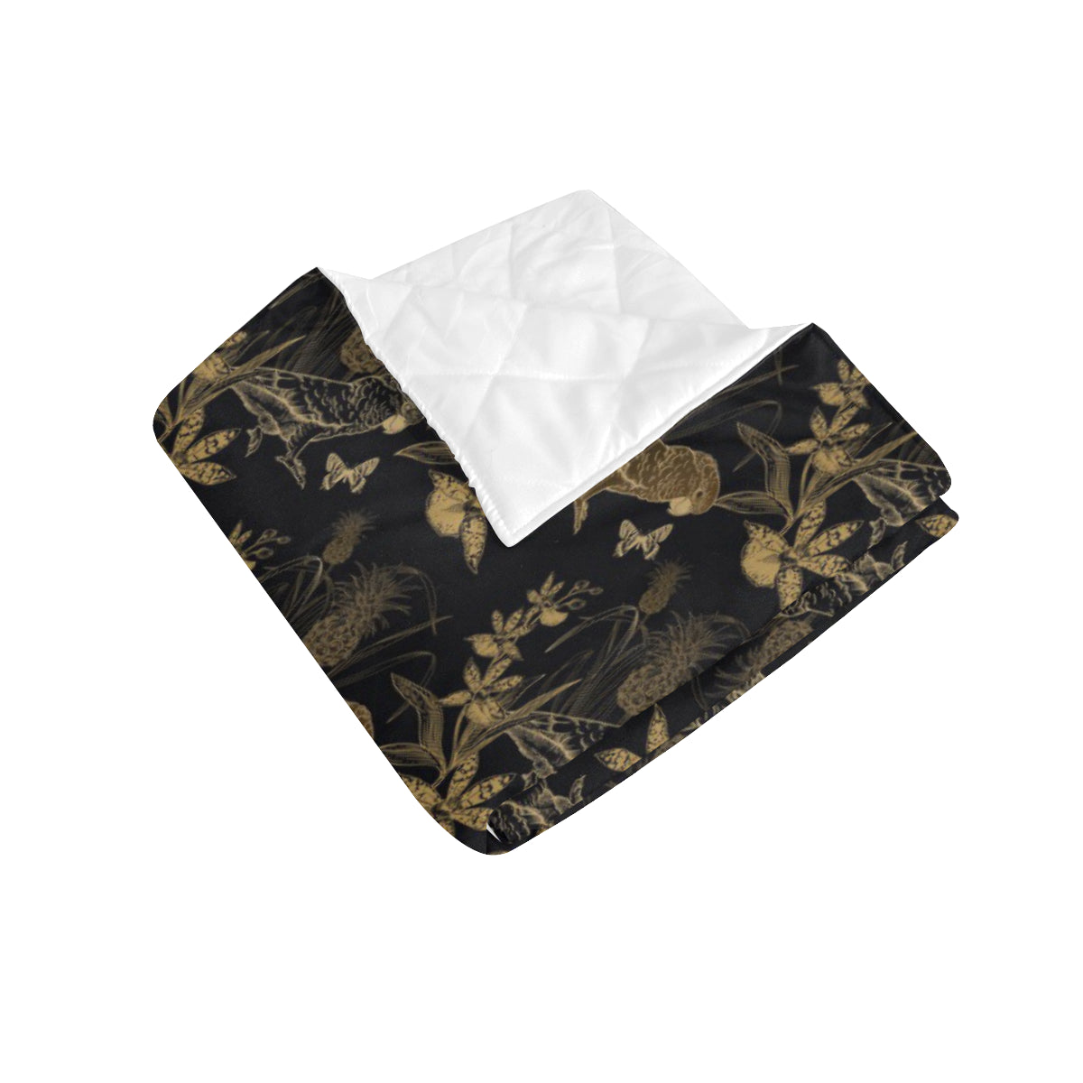 Parakeet Pattern Print Design A05 Premium Quilt