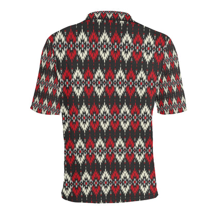 Southwestern Pattern Men Polo Shirt