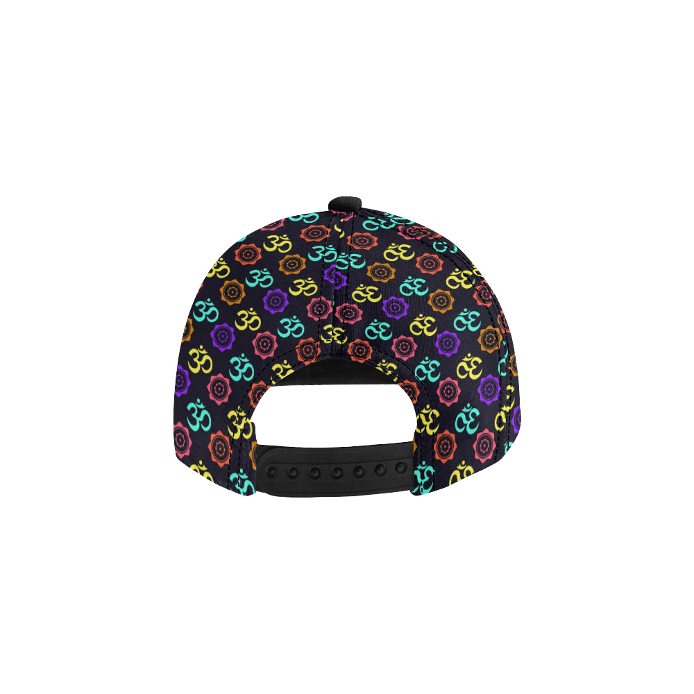 Chakra OM Print Pattern Snapback Cap