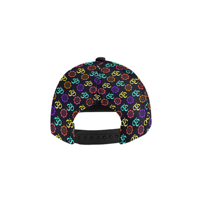 Chakra OM Print Pattern Snapback Cap