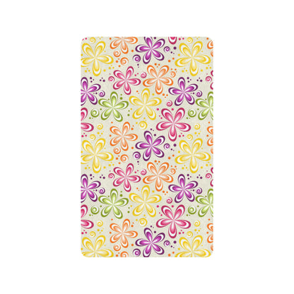 Flower Power Colorful Design Print Rubber Doormat