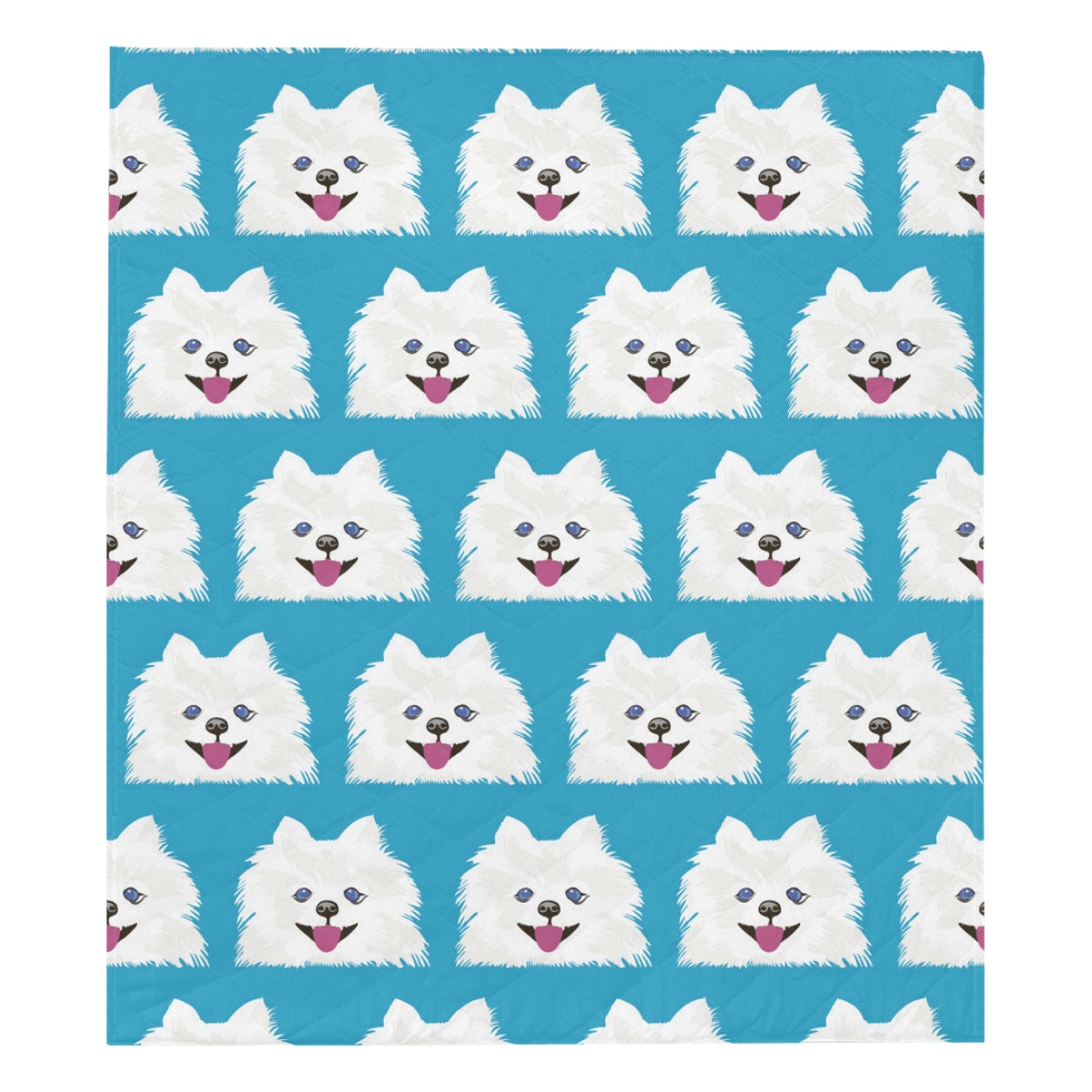 Pomeranians Pattern Print Design A05 Premium Quilt