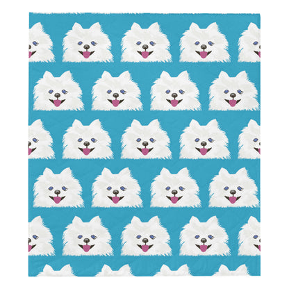 Pomeranians Pattern Print Design A05 Premium Quilt